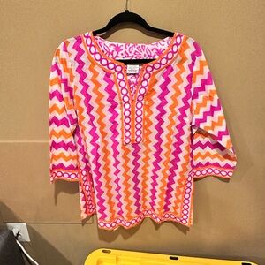 Gretchen Scott Designs Pink and Orange Women's Top